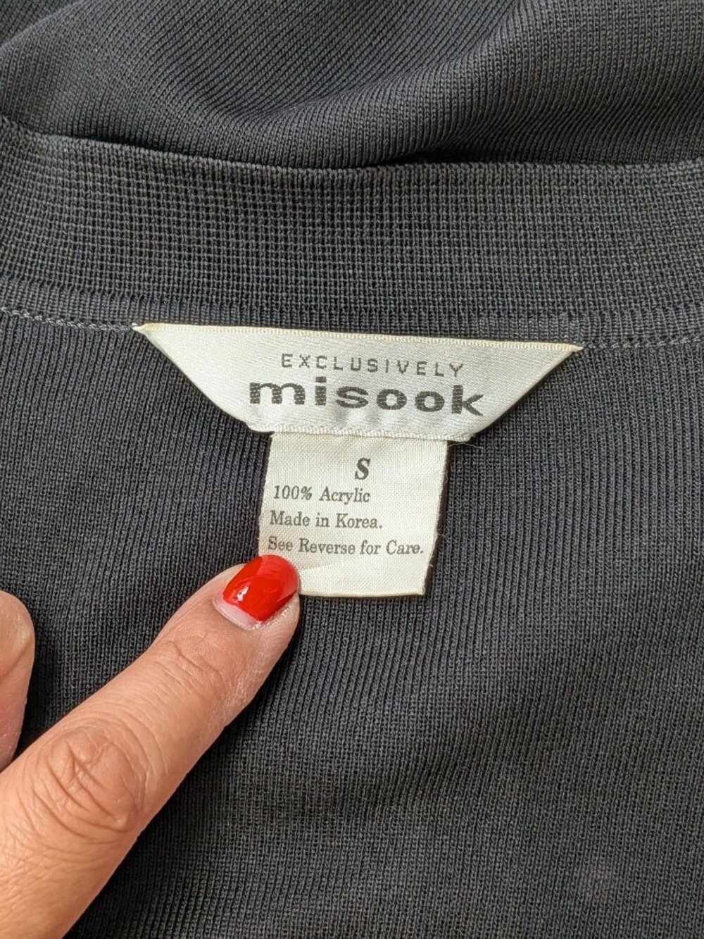 Misook Black Open Front Cardigan Sweater Jacket Minimalist Career Office Small - Picture 7 of 8